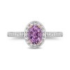 Thumbnail Image 3 of Enchanted Disney Rapunzel Oval Amethyst and 0.29 CT. T.W. Diamond Frame Engagement Ring in 14K Two-Tone Gold