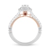 Thumbnail Image 2 of Enchanted Disney Snow White 0.69 CT. T.W. Diamond Double Cushion-Shaped Frame Engagement Ring in 14K Two-Tone Gold