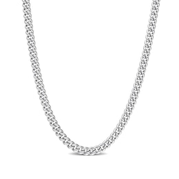 4.4mm Curb Chain Necklace in Sterling Silver - 20&quot;