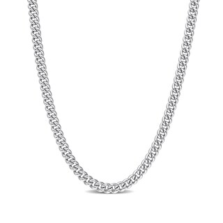 4.4mm Curb Chain Necklace in Sterling Silver - 20"