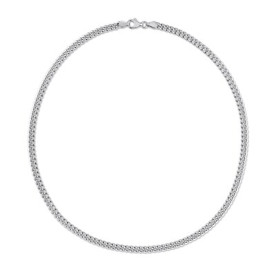 4.4mm Curb Chain Necklace in Sterling Silver - 20"