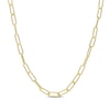 5.0mm Diamond-Cut Paper Clip Chain Necklace in Sterling Silver with Yellow Rhodium - 24"