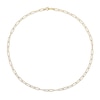 5.0mm Diamond-Cut Paper Clip Chain Necklace in Sterling Silver with Yellow Rhodium - 24"