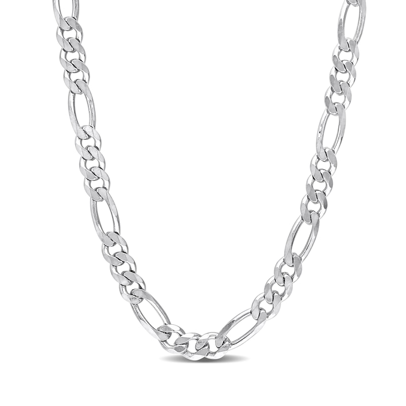 5.5mm Figaro Chain Necklace in Sterling Silver - 20"