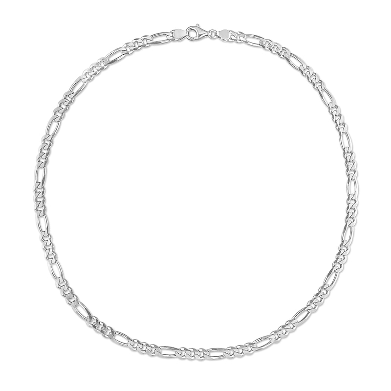 Main Image 3 of 5.5mm Figaro Chain Necklace in Sterling Silver - 20"