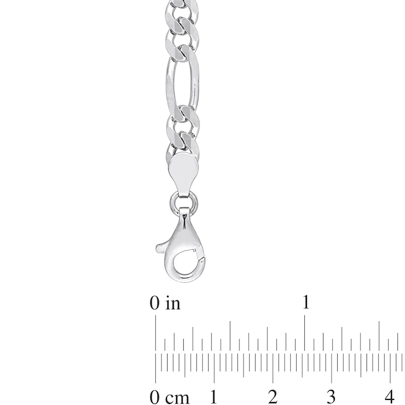 Main Image 4 of 5.5mm Figaro Chain Necklace in Sterling Silver - 20"