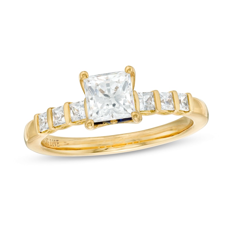 Vera Wang Love Collection 0.95 CT. T.W. Princess-Cut Diamond Engagement Ring in 14K Gold|Peoples Jewellers