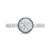 Vera Wang Love Collection 0.69 CT. T.W. Diamond and Blue Sapphire Double Frame Engagement Ring in 14K White Gold