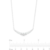 0.20 CT. T.W. Pear-Shaped Multi-Diamond Trio Curved Necklace in Sterling Silver