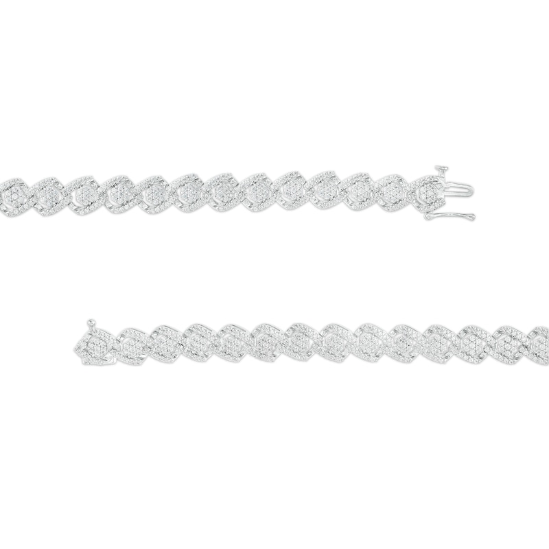 3.00 CT. T.W. Multi-Diamond Link Bracelet in 10K White Gold|Peoples Jewellers