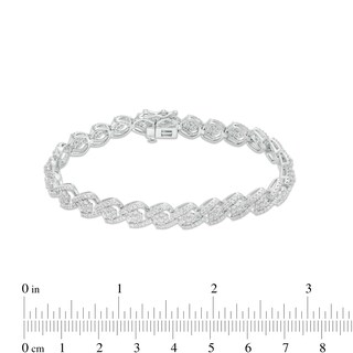 3.00 CT. T.W. Multi-Diamond Link Bracelet in 10K White Gold