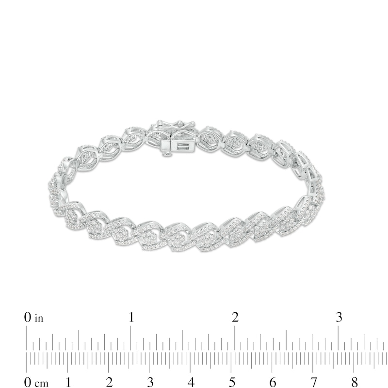 3.00 CT. T.W. Multi-Diamond Link Bracelet in 10K White Gold