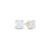 Thumbnail Image 1 of Trouvaille Collection 0.50 CT. T.W. DeBeers®-Graded Diamond Solitaire Stud Earrings in 14K Gold (F/I1)