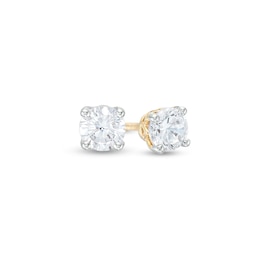 Trouvaille Collection 0.50 CT. T.W. DeBeers®-Graded Diamond Solitaire Stud Earrings in 14K Gold (F/I1)
