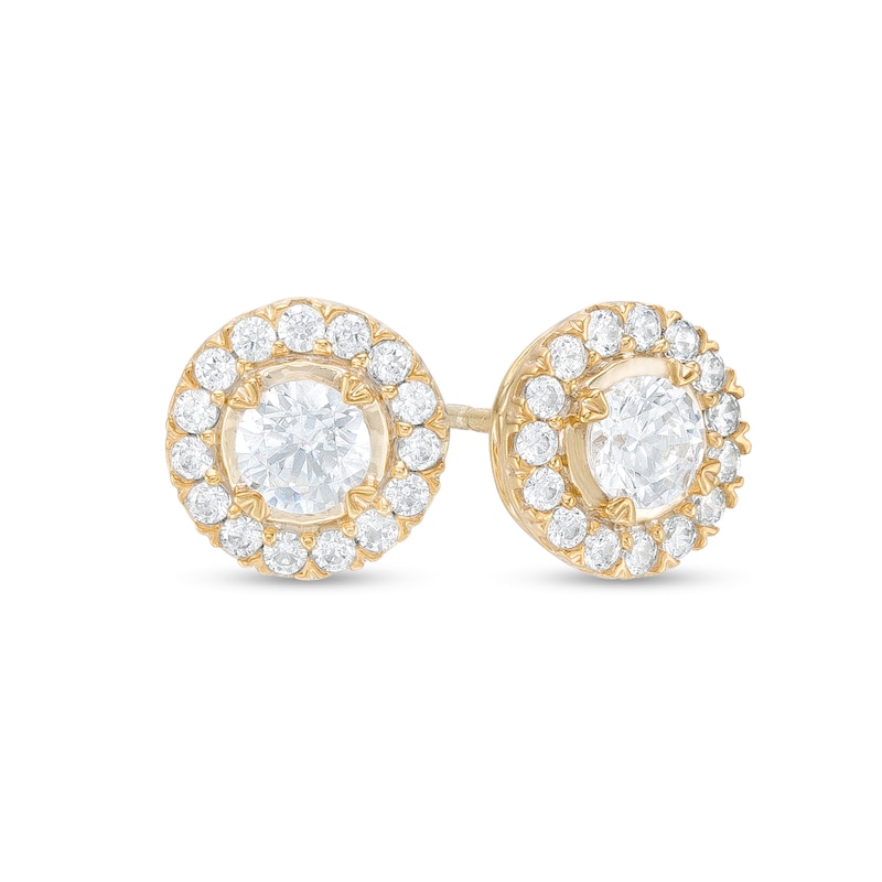 CT. T.W. Diamond Frame Stud Earrings in 10K Gold|Peoples Jewellers