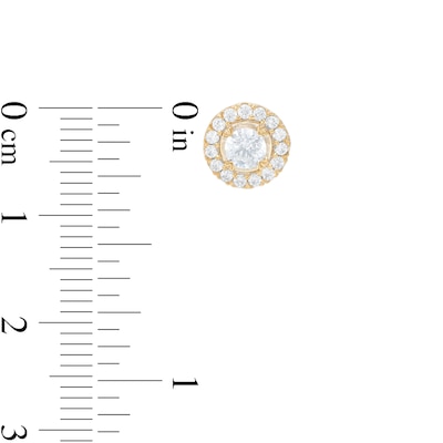 CT. T.W. Diamond Frame Stud Earrings in 10K Gold