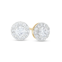 Trouvaille Collection 0.50 CT. T.W. DeBeers®-Graded Diamond Frame Stud Earrings in 14K Gold (F/I1)