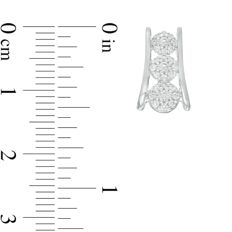 0.32 CT. T.W. Multi-Diamond Graduated Trio Stud Earrings in 10K White Gold