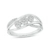 Thumbnail Image 1 of 0.20 CT. T.W. Multi-Diamond Trio Orbit Ring in Sterling Silver