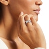 Thumbnail Image 2 of 0.20 CT. T.W. Multi-Diamond Trio Orbit Ring in Sterling Silver