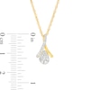 Thumbnail Image 3 of 0.20 CT. T.W. Pear-Shaped Multi-Diamond Twist Bail Pendant in 10K Gold