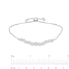 Thumbnail Image 2 of 0.20 CT. T.W. Multi-Diamond Graduated Curve Bolo Bracelet in Sterling Silver – 9.5"