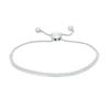 Thumbnail Image 1 of 1.00 CT. T.W. Diamond Line Bolo Bracelet in 10K White Gold – 9.5"
