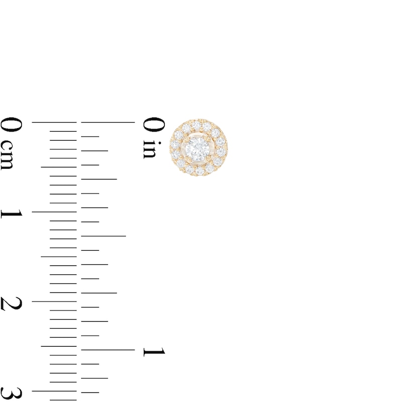Main Image 3 of 0.25 CT. T.W. Diamond Frame Stud Earrings in 10K Gold