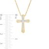 Thumbnail Image 3 of 0.10 CT. T.W. Multi-Diamond Cross Pendant in 10K Gold