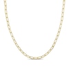 3.5mm Paperclip Chain Necklace in Sterling Silver with Yellow Rhodium