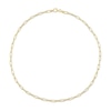 3.5mm Paper Clip Chain Necklace in Sterling Silver with Yellow Rhodium