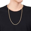 Thumbnail Image 2 of 3.7mm Singapore Chain Necklace in Sterling Silver with Yellow Rhodium - 24"