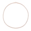 Thumbnail Image 3 of 3.5mm Paper Clip Chain Necklace in Sterling Silver with Rose Rhodium