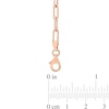 Thumbnail Image 4 of 3.5mm Paper Clip Chain Necklace in Sterling Silver with Rose Rhodium