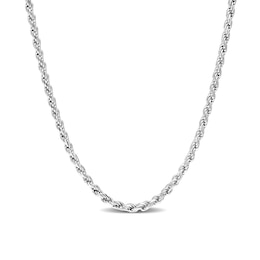 2.2mm Rope Chain Necklace in Sterling Silver - 20"