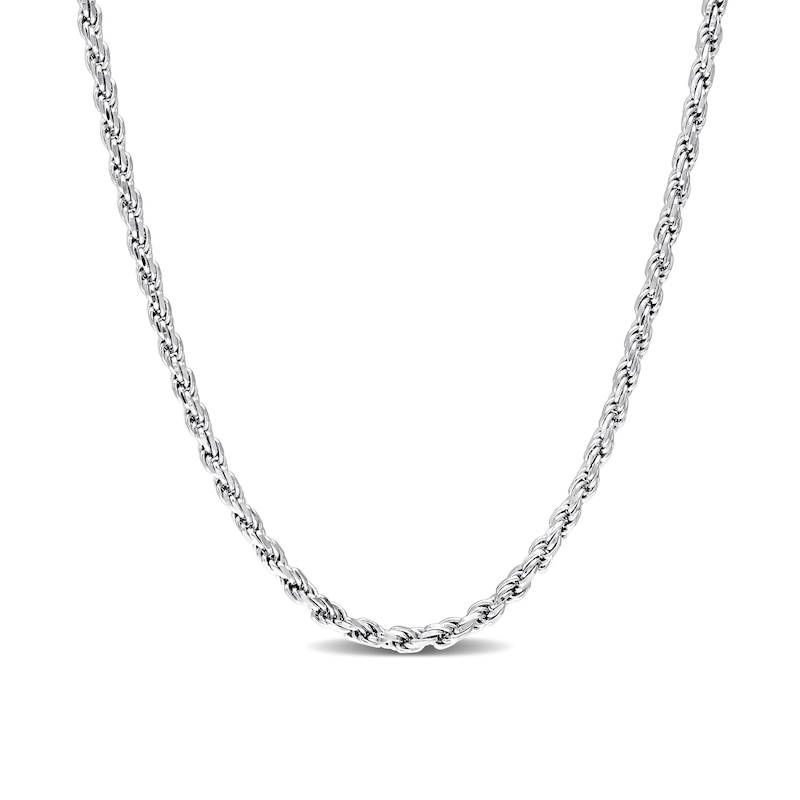 Main Image 1 of 2.2mm Rope Chain Necklace in Sterling Silver - 20"