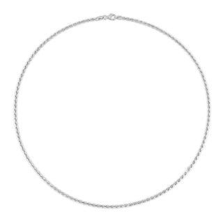 2.2mm Rope Chain Necklace in Sterling Silver