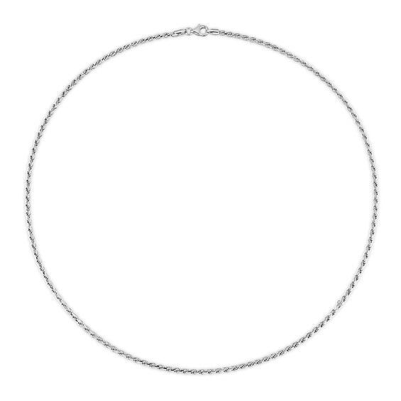 2.2mm Rope Chain Necklace in Sterling Silver