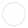 Thumbnail Image 3 of 3.0mm Figaro Chain Necklace in Sterling Silver with Yellow Rhodium - 20"