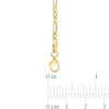Thumbnail Image 4 of 3.0mm Figaro Chain Necklace in Sterling Silver with Yellow Rhodium - 20"