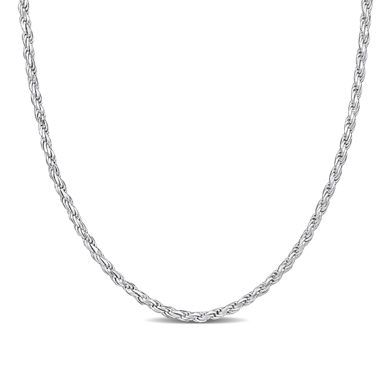 2.2mm Rope Chain Necklace in Sterling Silver