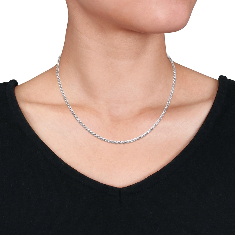 2.2mm Rope Chain Necklace in Sterling Silver|Peoples Jewellers