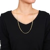 Thumbnail Image 2 of 2.2mm Figaro Chain Necklace in Sterling Silver with Yellow Rhodium - 24"