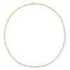 Thumbnail Image 3 of 3.0mm Figaro Chain Necklace in Sterling Silver with Yellow Rhodium