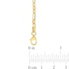 Thumbnail Image 4 of 3.0mm Figaro Chain Necklace in Sterling Silver with Yellow Rhodium