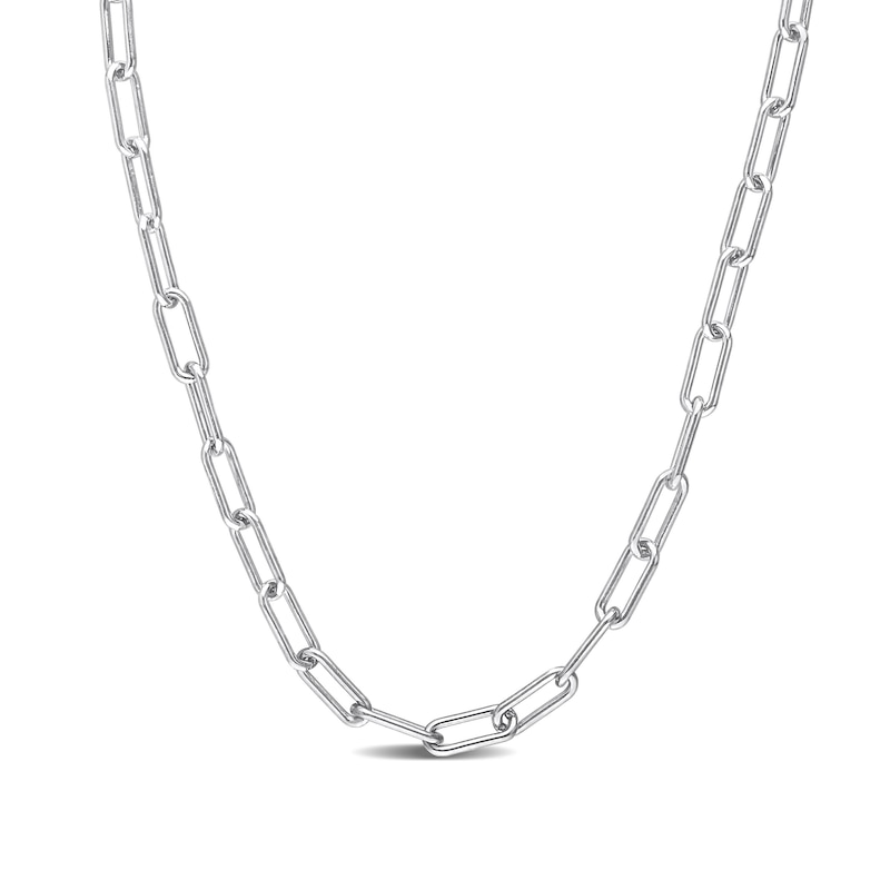 Main Image 1 of 3.5mm Paper Clip Chain Necklace in Sterling Silver