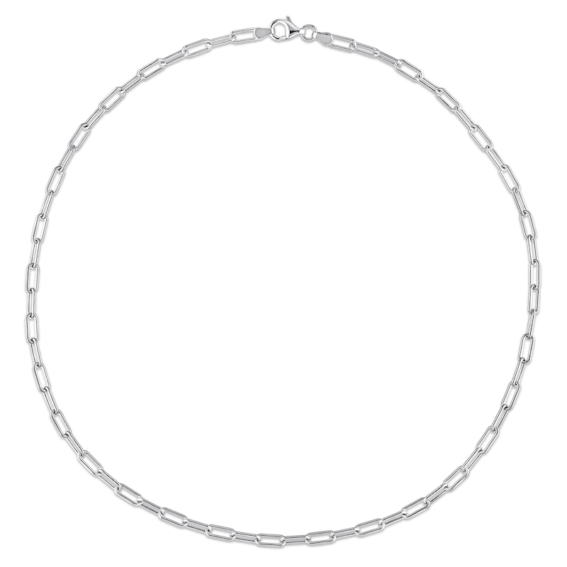 Main Image 3 of 3.5mm Paper Clip Chain Necklace in Sterling Silver