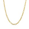 Thumbnail Image 1 of 3.0mm Figaro Chain Necklace in Sterling Silver with Yellow Rhodium - 16"
