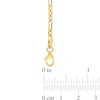 Thumbnail Image 4 of 3.0mm Figaro Chain Necklace in Sterling Silver with Yellow Rhodium - 16"