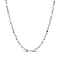 2.2mm Rope Chain Necklace in Sterling Silver - 16"